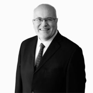 Solutions employee Robert White black and white photo