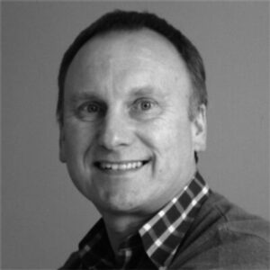 Solutions employee Jeff Granger black and white profile photo