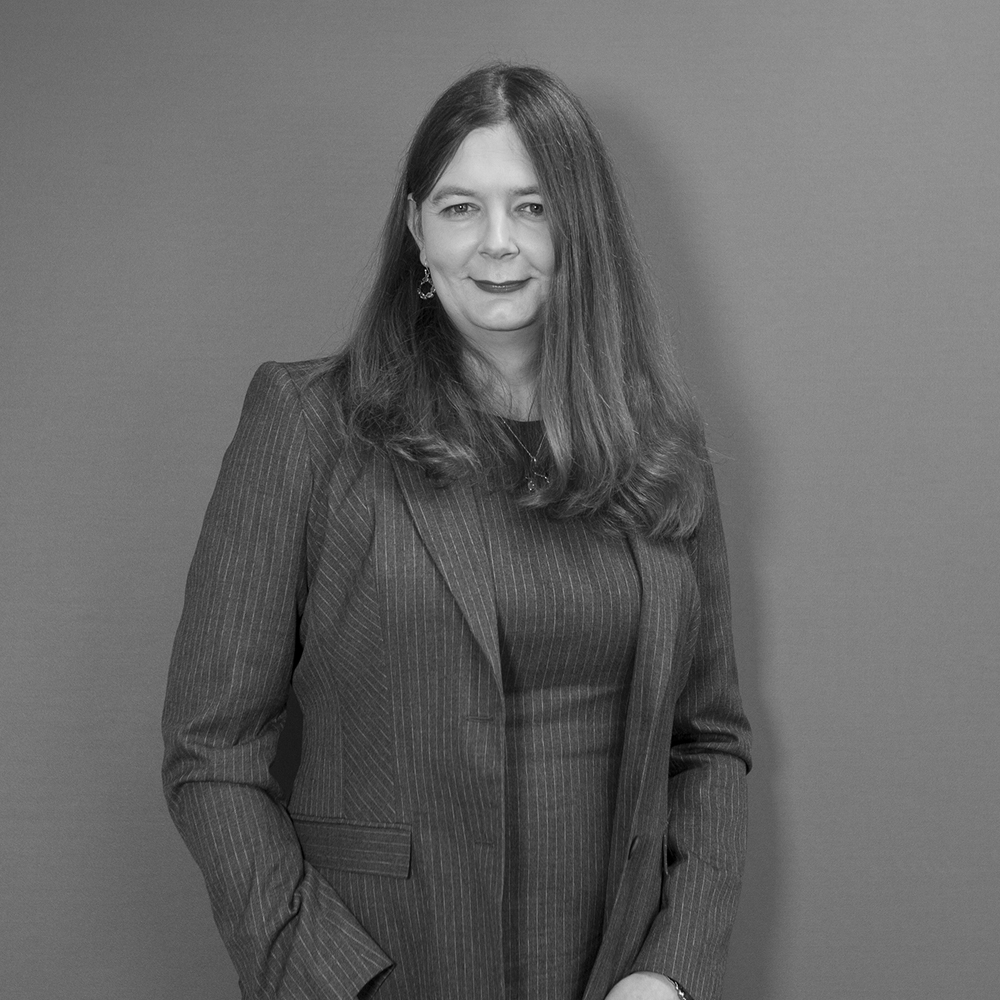 Solutions employee Alison Arnold black and white profile photo