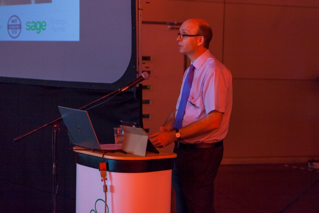 Iain Barker presenting at Solutions Showcase
