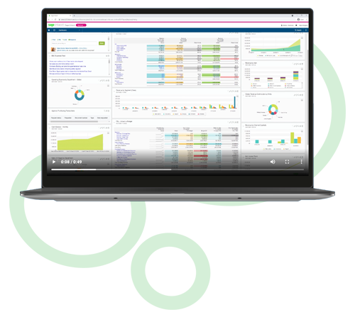 Sage Intacct running on a laptop
