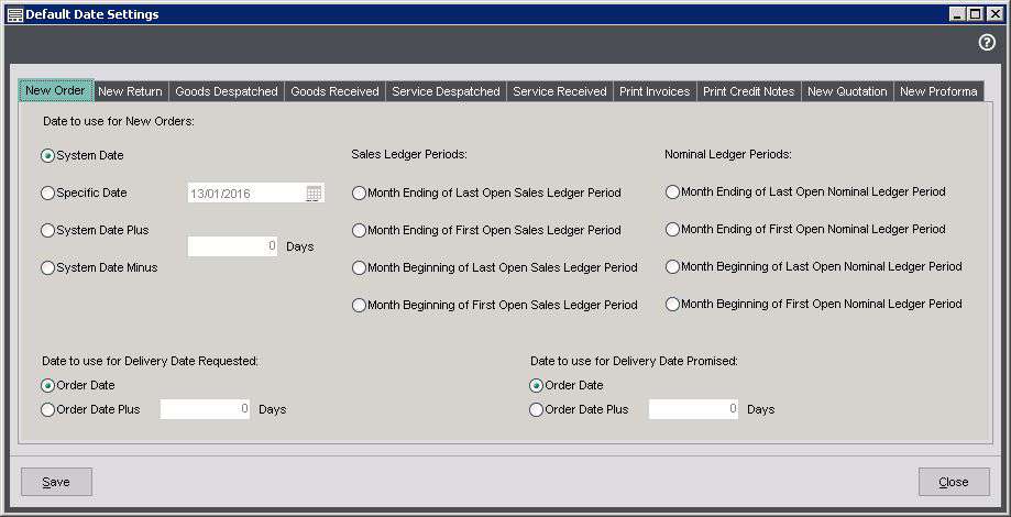 Screenshot showing a default date module