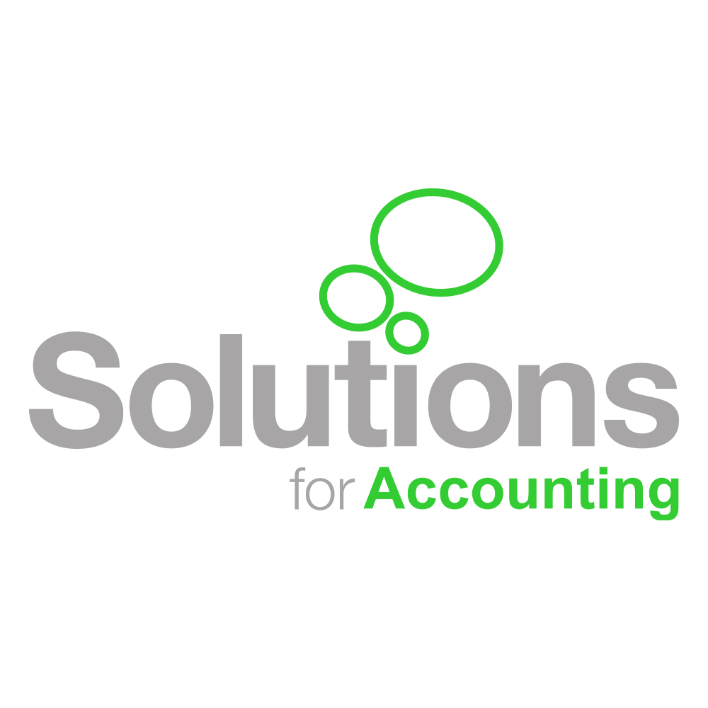 solutions for accounting logo in square white background