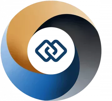 Interconnected squares within a layered circle
