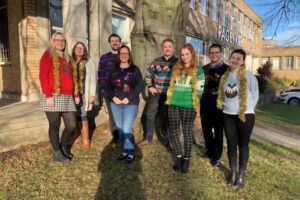 Solutions for Accounting staff wearing Christmas jumpers