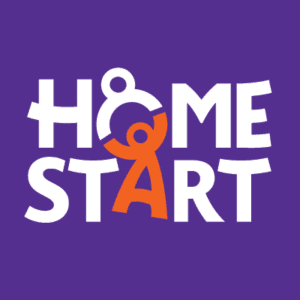 Logo for charity Home Start who help families with children through challenging times