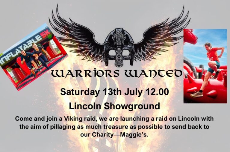 Graphic for Inflatable 5K saying Warriors Wanted