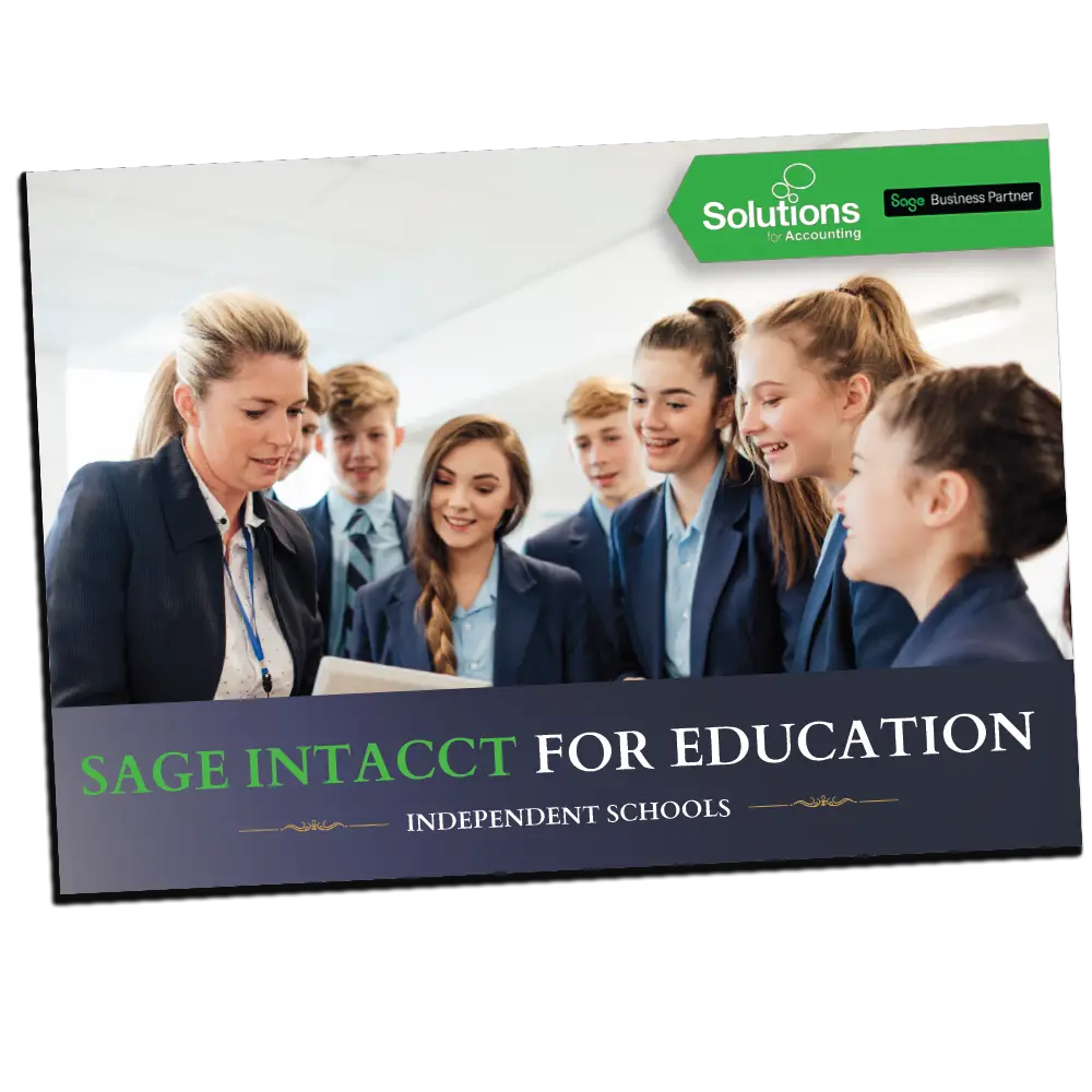 Sage Intacct for education independent schools brochure image for CTA