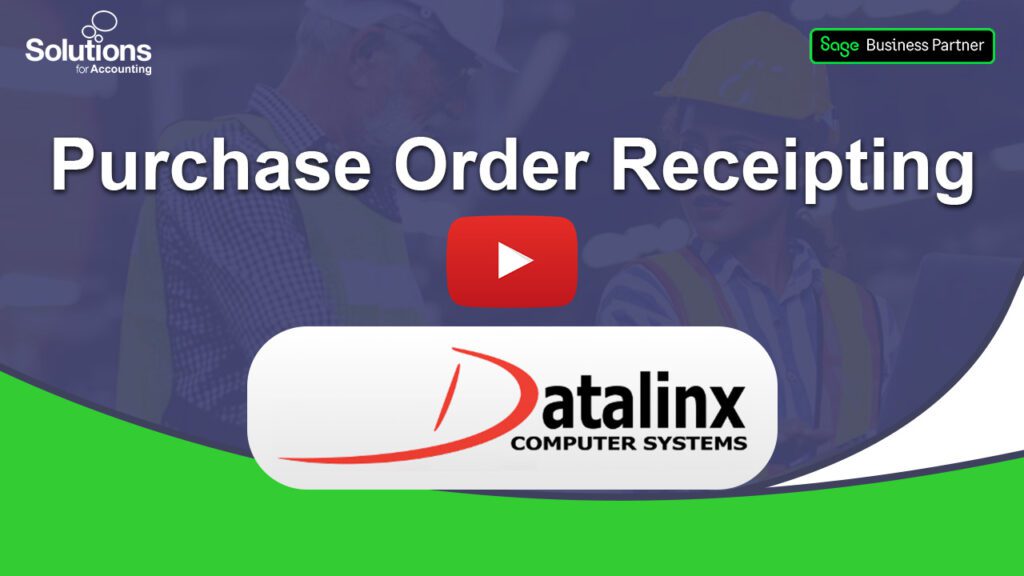 datalinx purchase order receipting YouTube thumbnail with play button