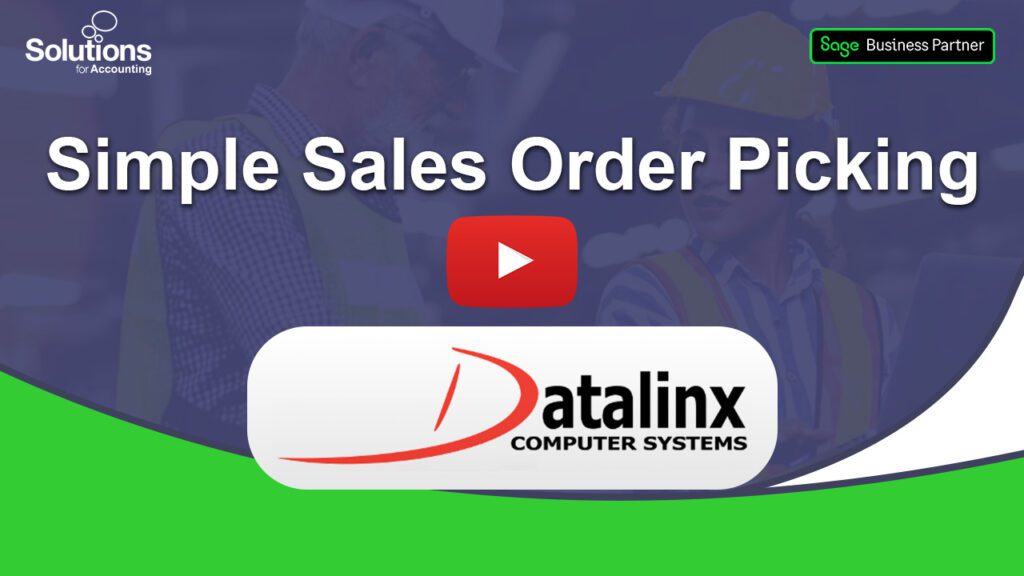 datalinx simple sales order picking YouTube thumbnail with play button