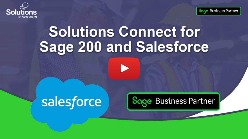 solutions connect for sage 200 and salesforce YouTube thumbnail with play button