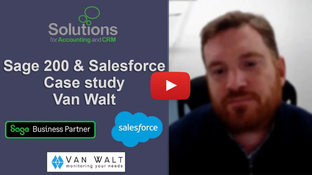 Van Walt Sage 200 and Salesforce YouTube thumbnail with play button