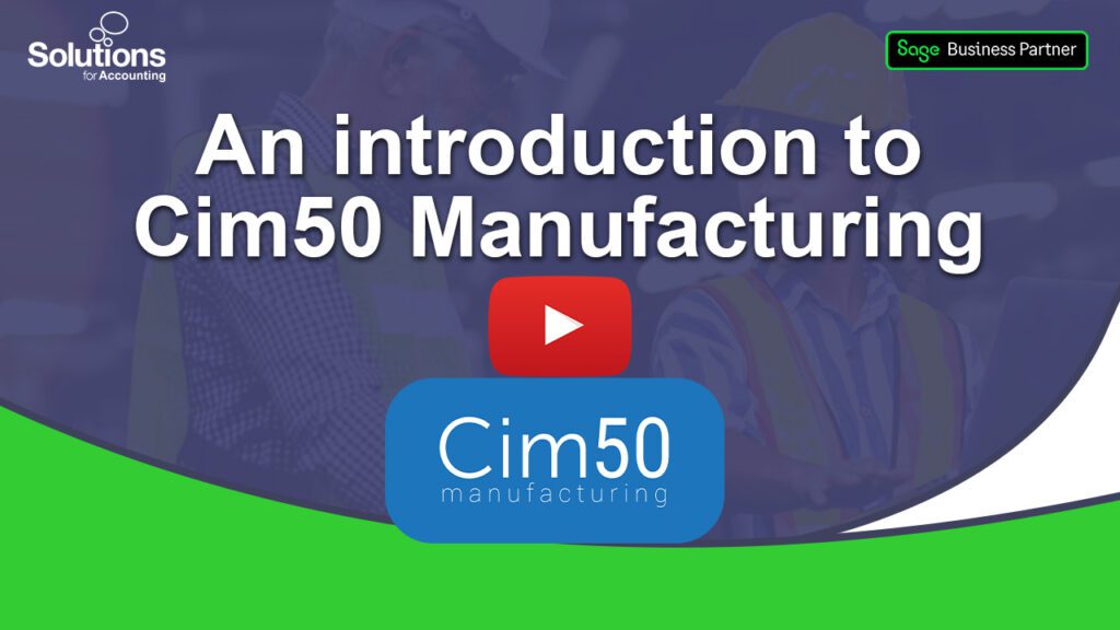 an introduction to cim50 manufacturing YouTube thumbnail with play button
