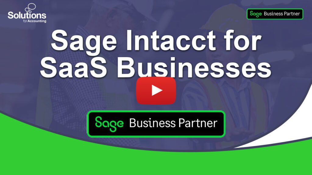 sage intacct for saas businesses YouTube thumbnail with play button