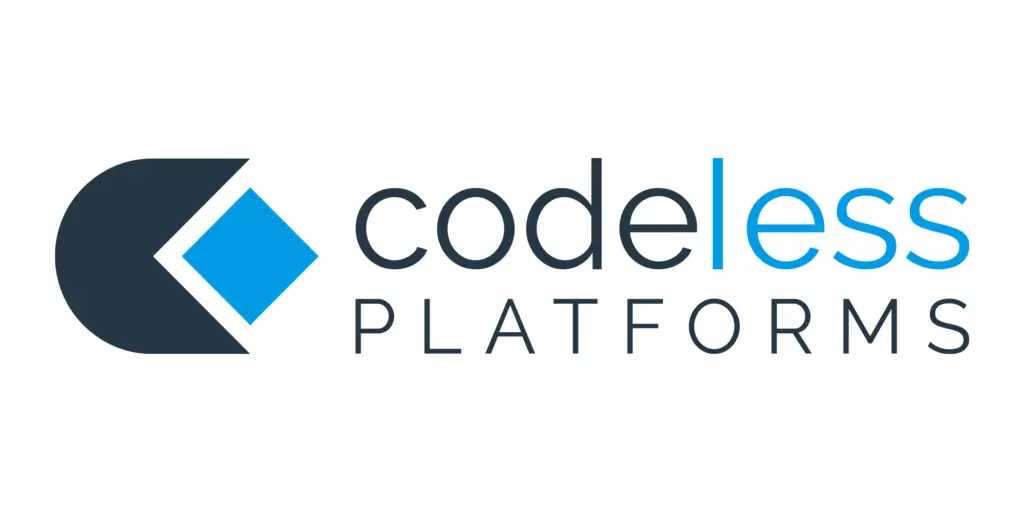 codeless platforms logo with white background