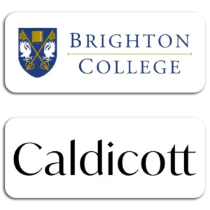 Logos for Brighton College and Caldicott