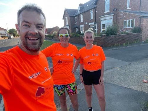Solutions employee on a charity fundraising race