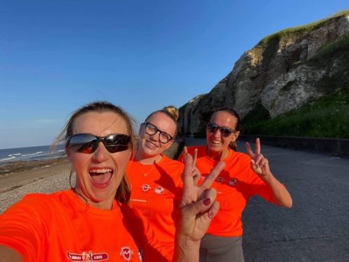 Solutions employee on a charity fundraising race