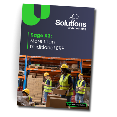 Sage X3 brochure front cover image